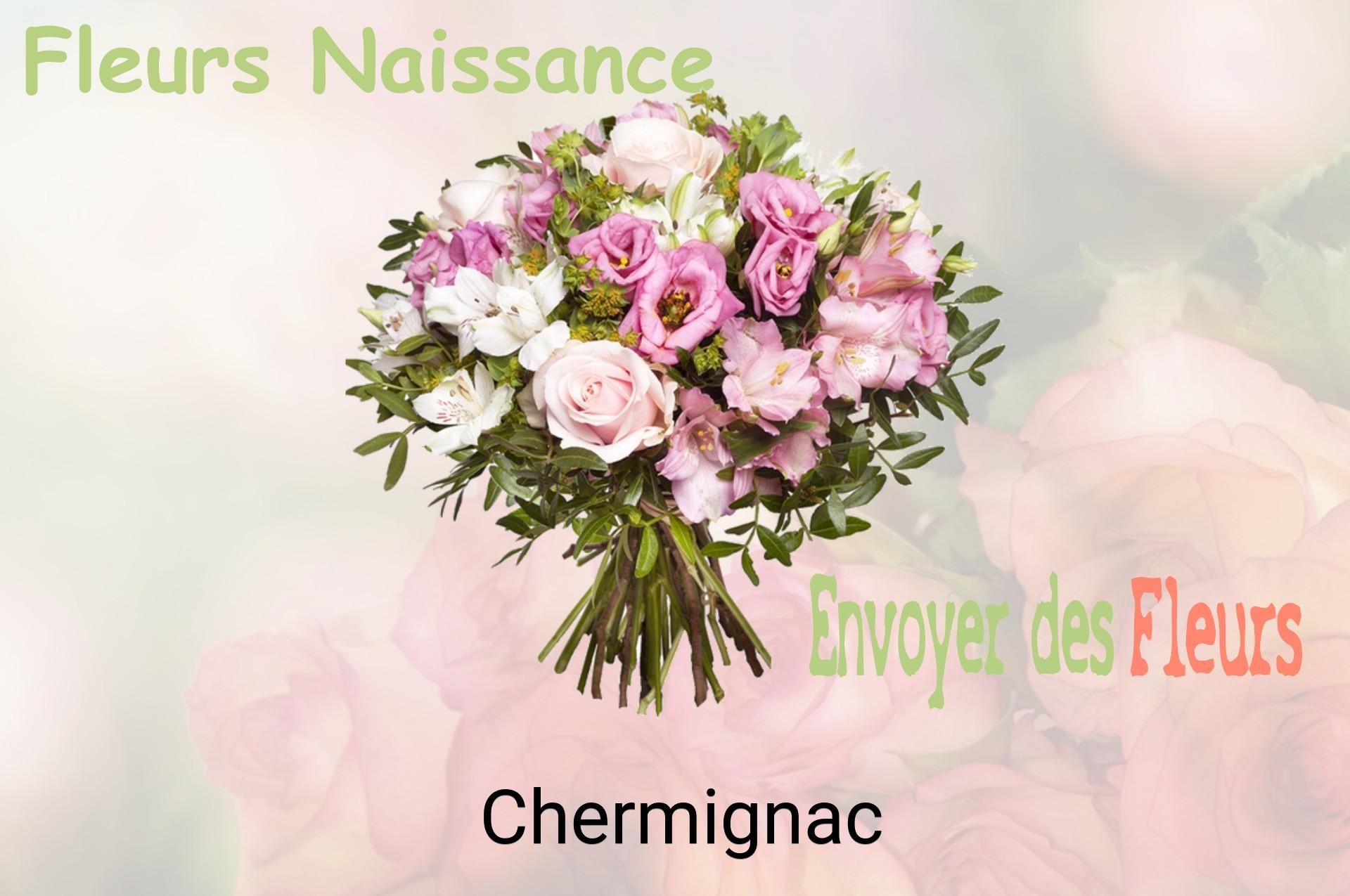Bouquet de fleurs de naissance livré à Chermignac